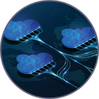 Three digital-looking clouds float over a dot map of the world, interconnected with network lines with glowing dots of data moving along them